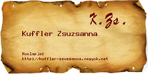Kuffler Zsuzsanna névjegykártya
